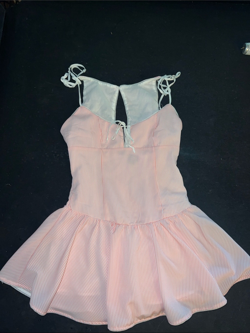 Pac-sun Pink Striped Mini Dress with Tie Straps - worn once